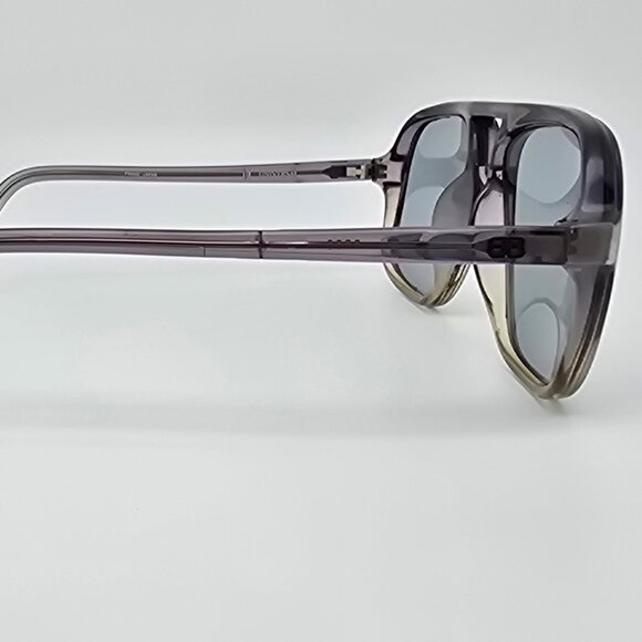 Bill Blass 3300 Universal Crystal Grey Frame Blue Glass Lens Aviator Sunglasses - Picture 5 of 16